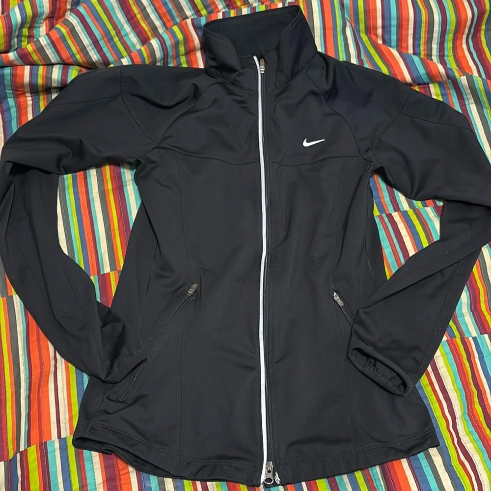 Nike women’s performance zip up running jacket size extra small dual zipper
